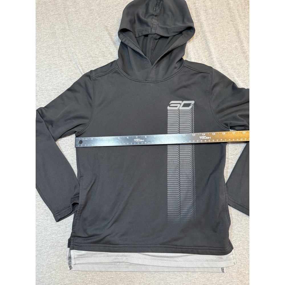 Under Armour Youth size Med Black Steph Curry Long Sleeve Boy hooded - Picture 5 of 12